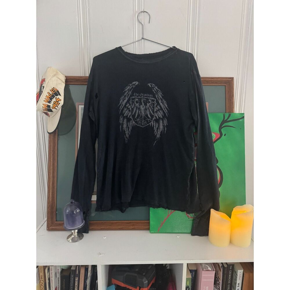 Affliction Guardian Of Light Long Sleeve Waffle Size Medium